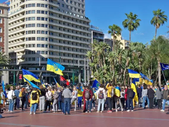 Demonstration in Support of Ukraine in Málaga (2025) 02
