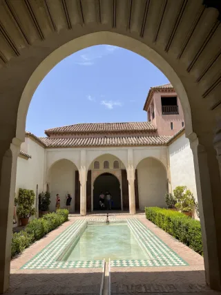 Alcazaba of Málaga courtyard and pool