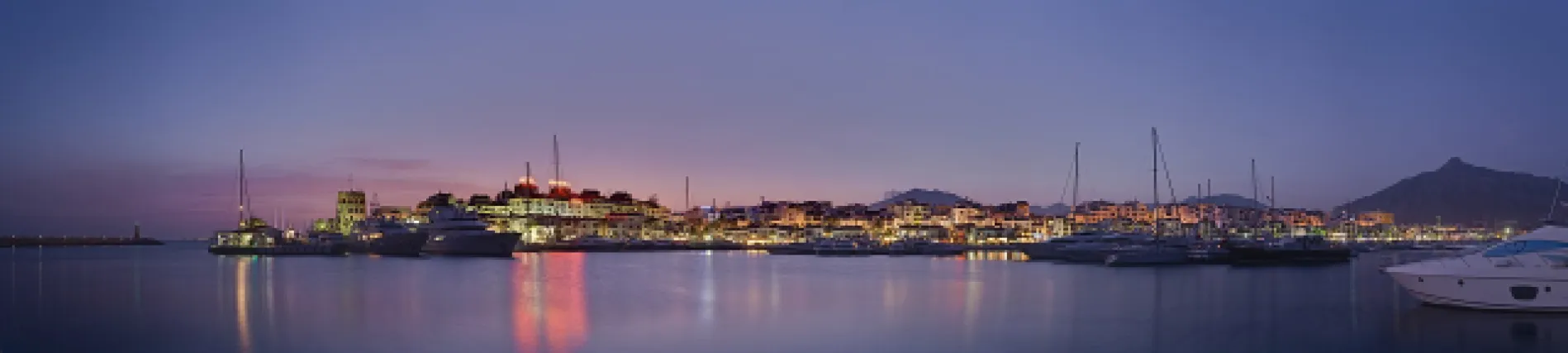 Puerto Banús Dusk Panorama, Andalucia, Spain - Sept 2009
